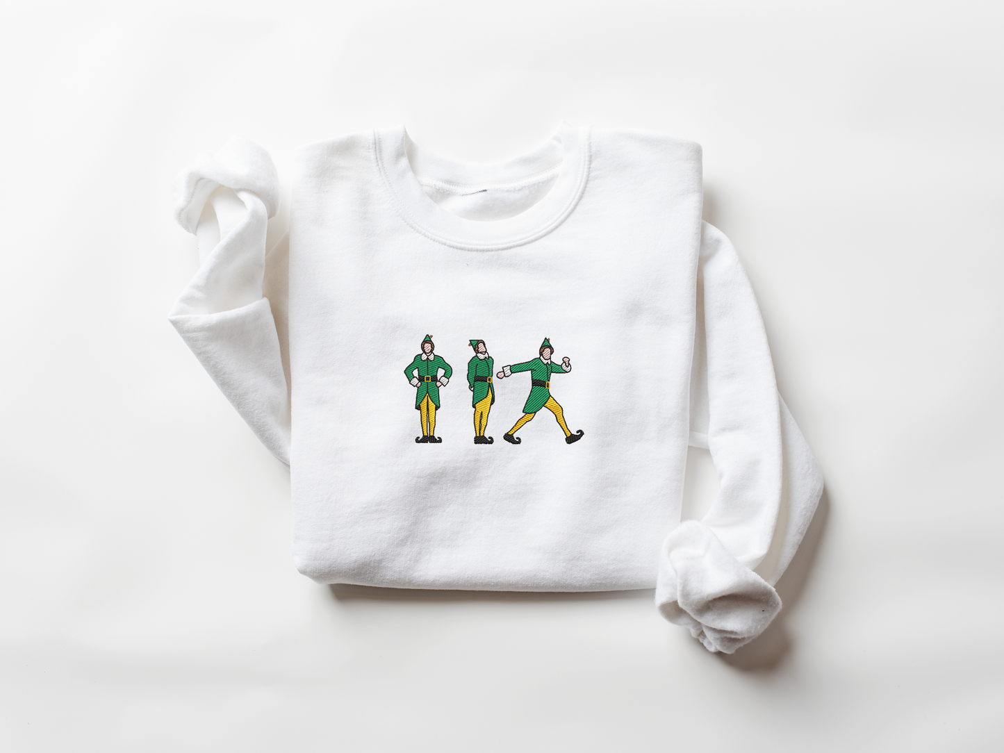 Christmas Elf Embroidered Sweatshirt