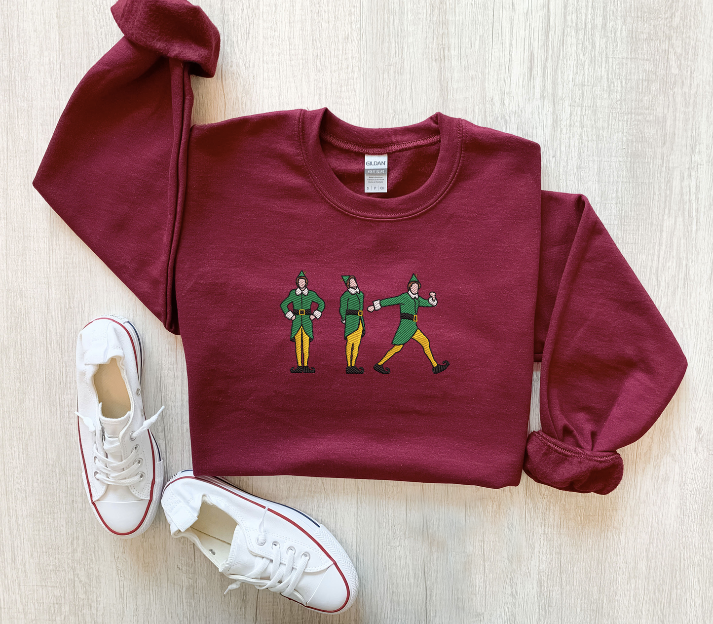 Christmas Elf Embroidered Sweatshirt