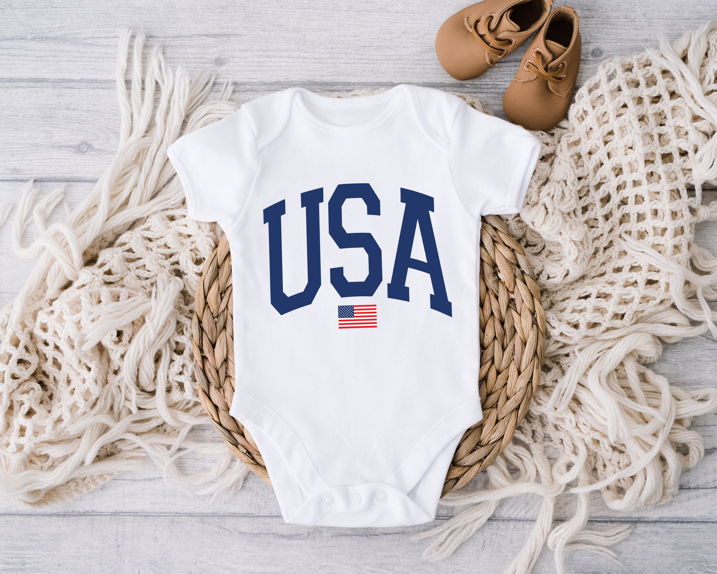 USA Flag Onesie