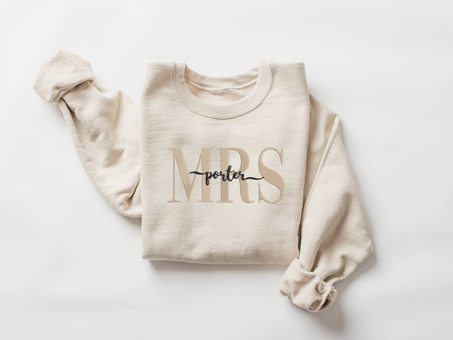 Custom Mrs. Embroidered Sweatshirt