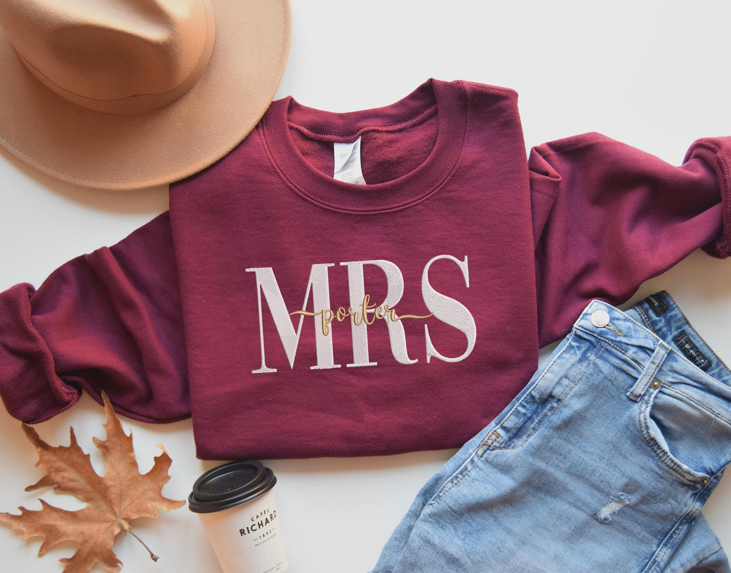 Custom Mrs. Embroidered Sweatshirt