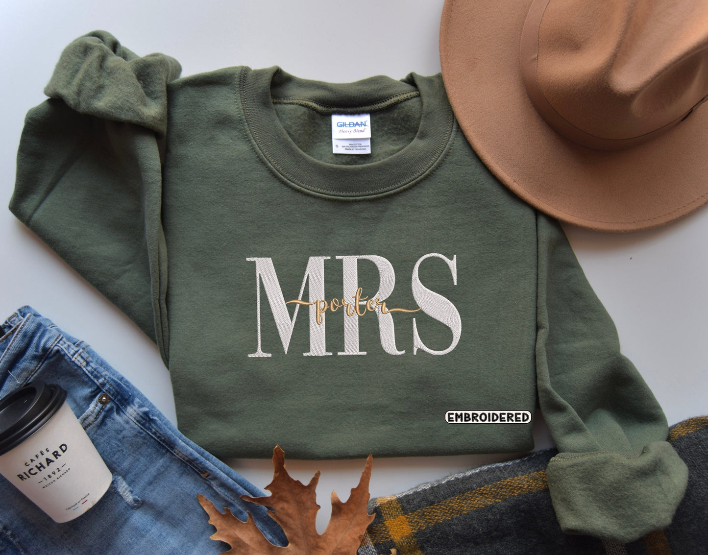 Custom Mrs. Embroidered Sweatshirt