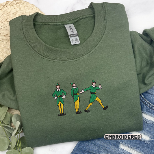 Christmas Elf Embroidered Sweatshirt