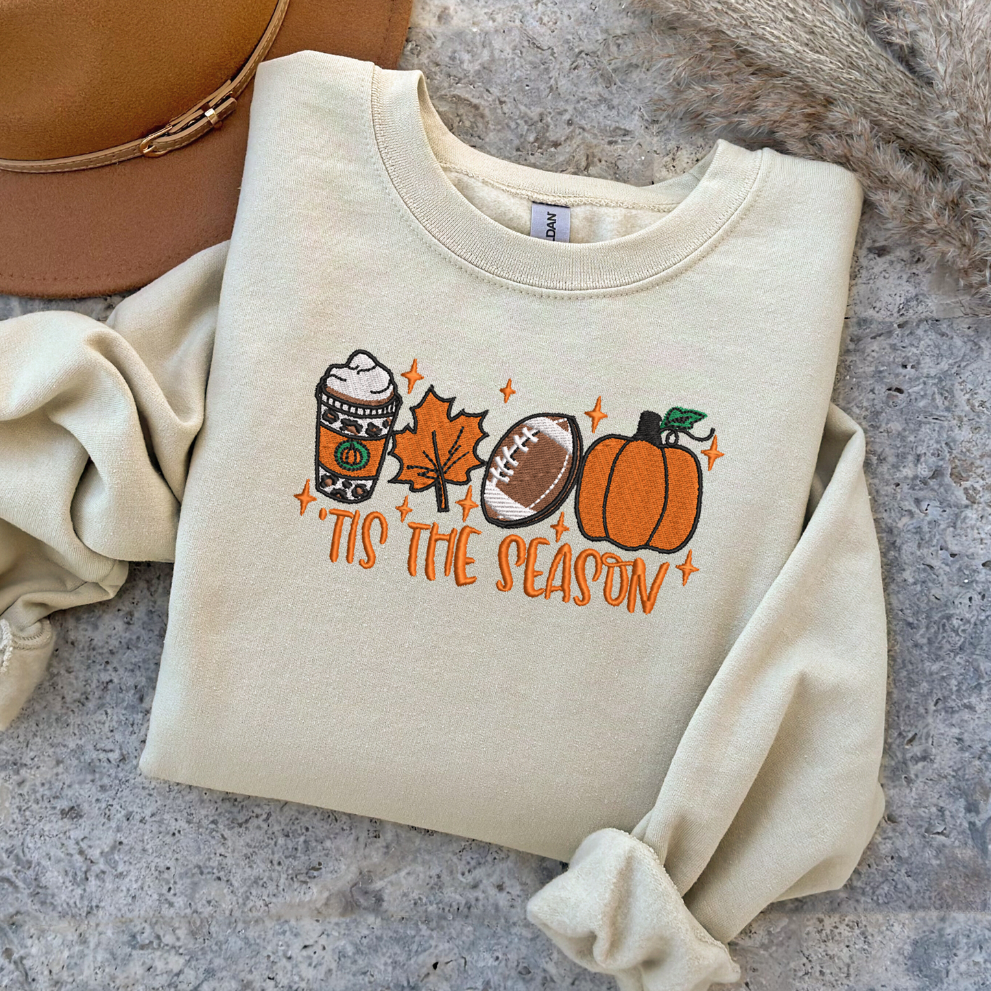 Embroidered Tis' The Season Sweatshirt