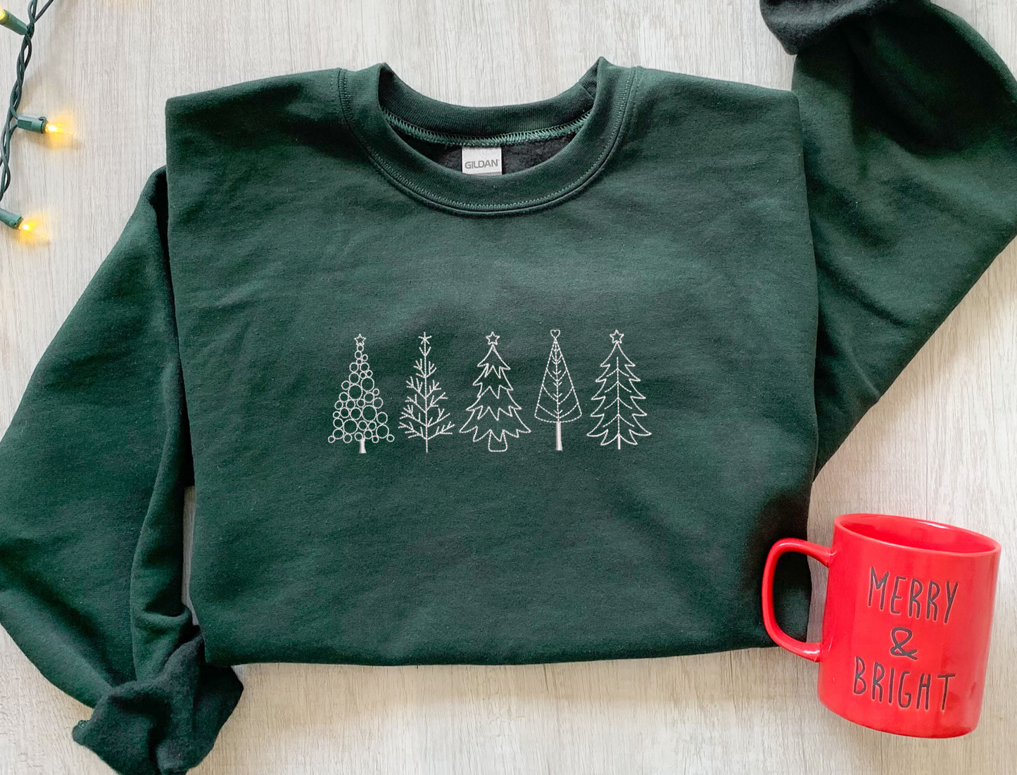 Embroidered Pine Tree Sweatshirt