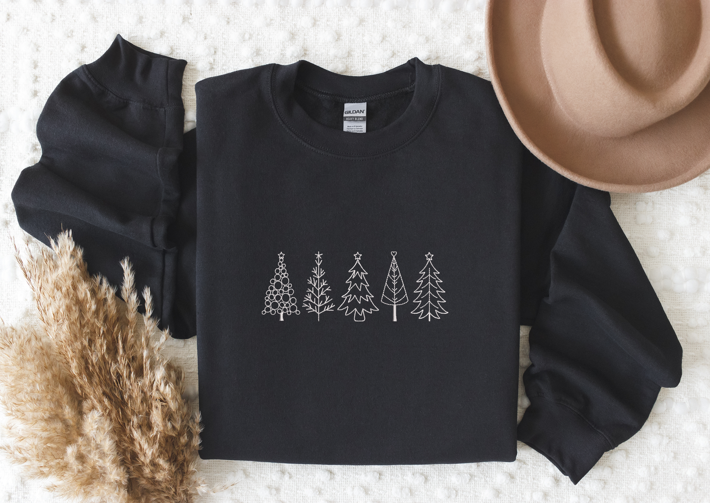 Embroidered Pine Tree Sweatshirt