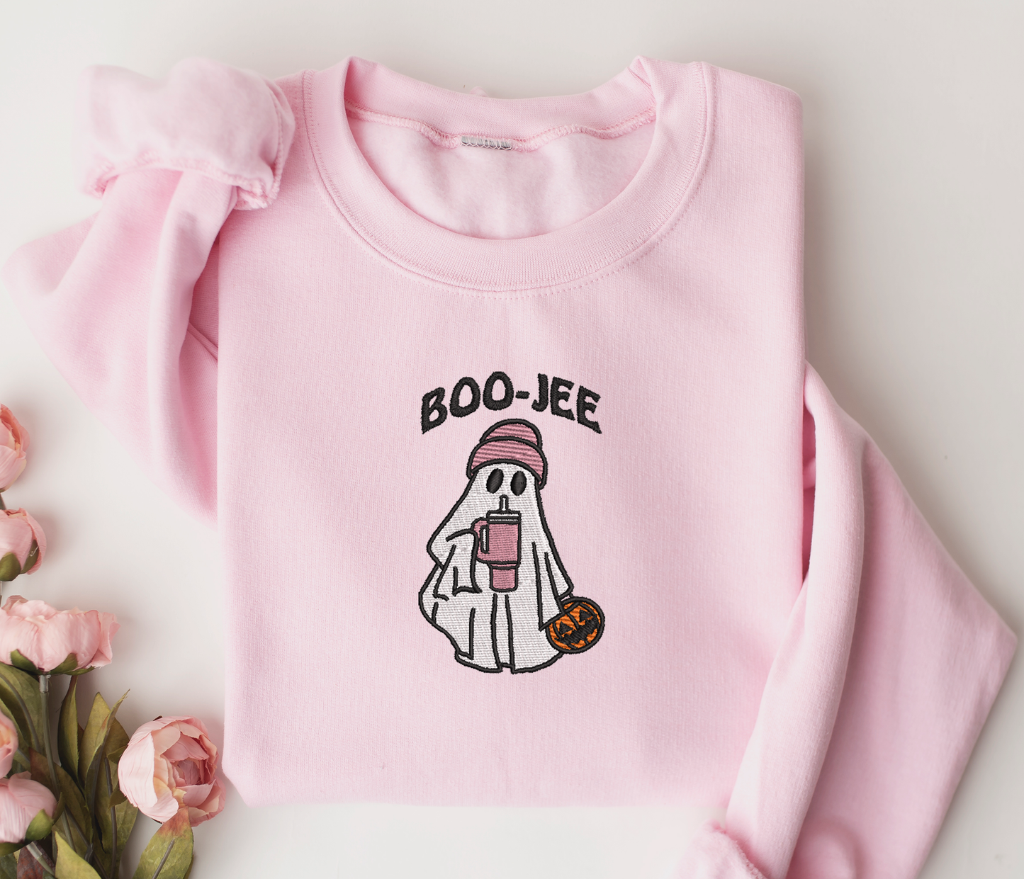 Embroidered Boo Jee Ghost Sweatshirt