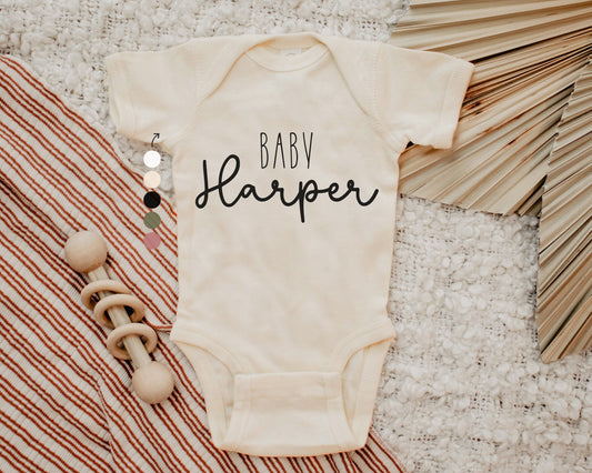 Personalized Last Name Onesie