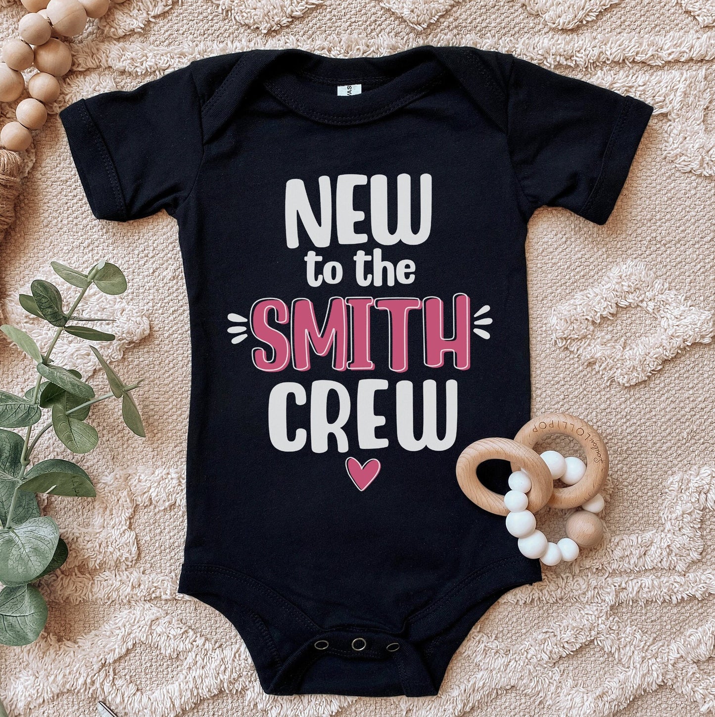 Personalized New to the Crew Onesie