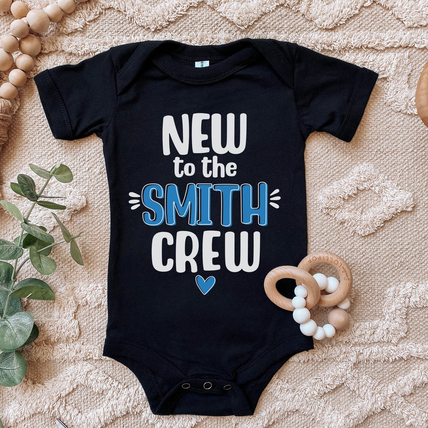 New to the Crew Personalized Onesie