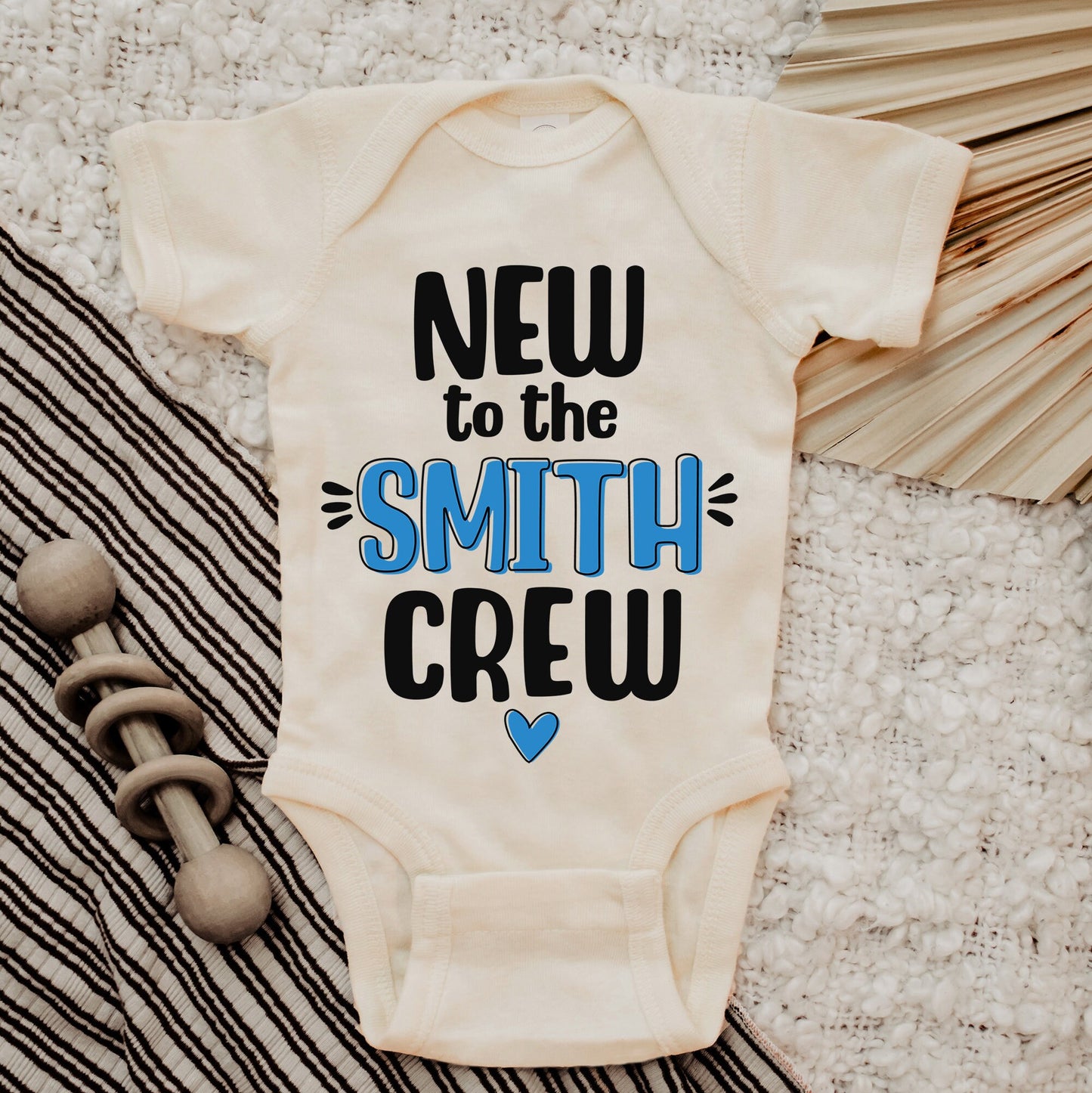 New to the Crew Personalized Onesie