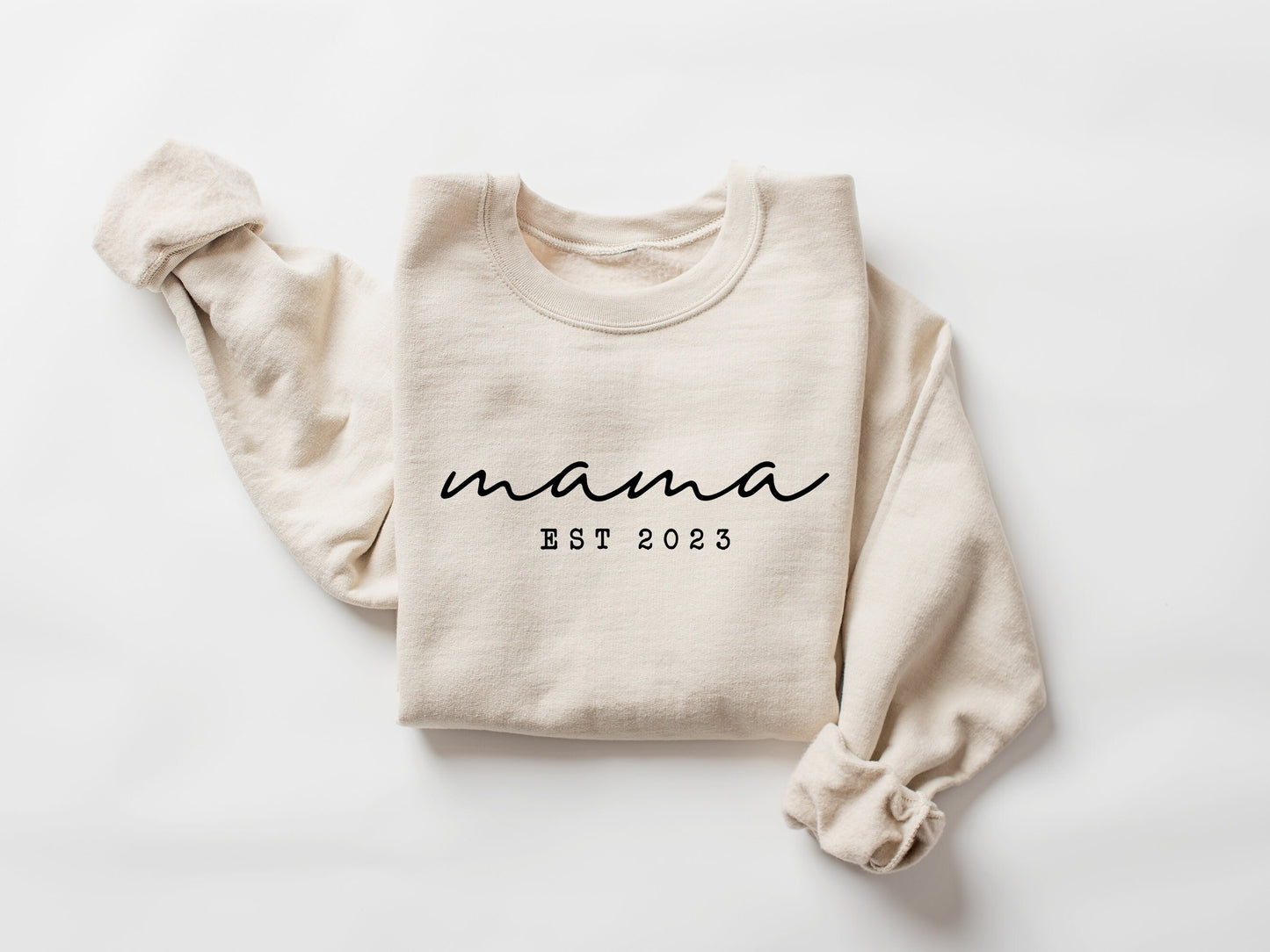 Mama Est Sweatshirt, Mama Est 2022 Sweatshirt, Custom Mom Sweatshirt, Mom Gift, New Mom Gift, Mama Sweatshirt, Gift for Mom, Retro Mom