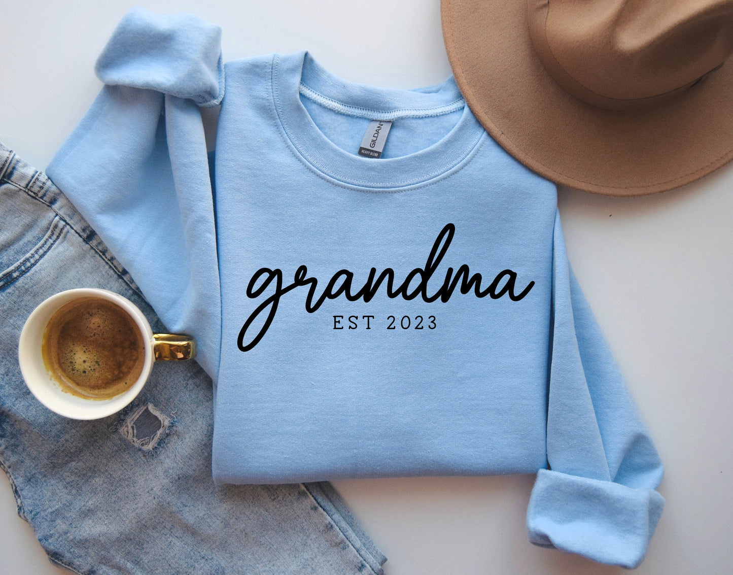 Grandma Sweatshirt, Grandma EST Sweatshirt, Personalized Grandma Sweatshirt, New Grandma Gift, Grandma Gift, Grandma Christmas sweatshirt