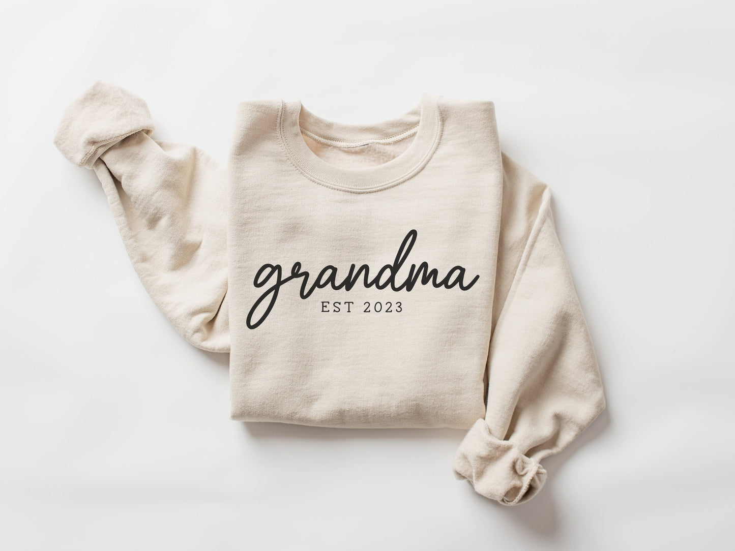 Grandma Sweatshirt, Grandma EST Sweatshirt, Personalized Grandma Sweatshirt, New Grandma Gift, Grandma Gift, Grandma Christmas sweatshirt