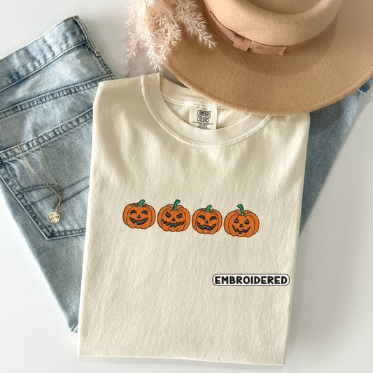 Embroidered Pumpkin Shirt