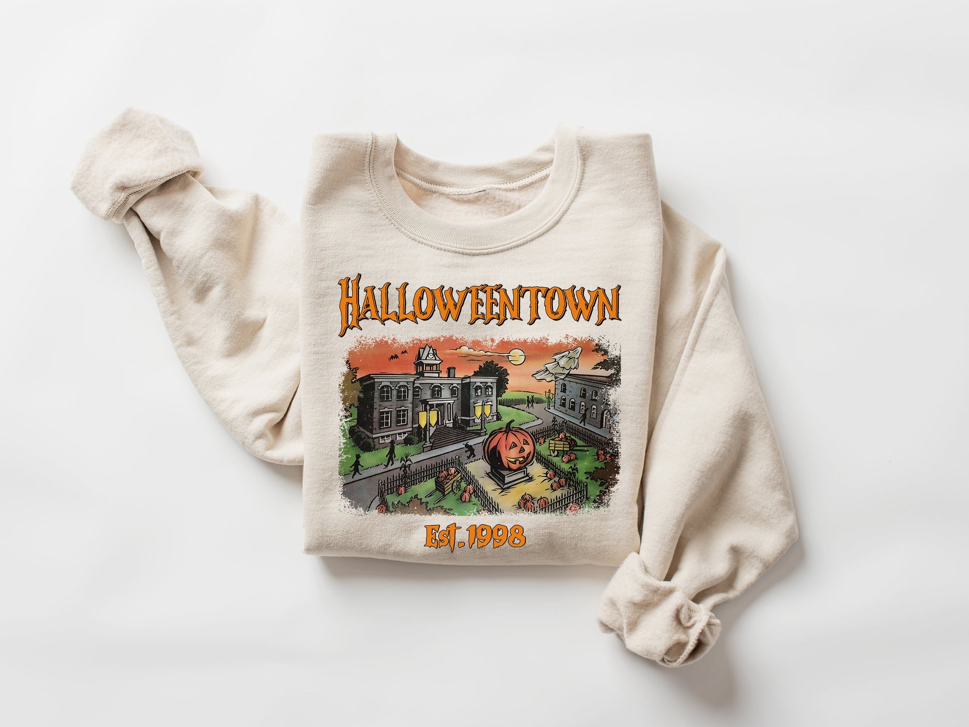 Halloweentown Sweatshirt, Halloween Sweatshirt, Fall Sweatshirt, Spooky Season, Retro Vintage Sweatshirt