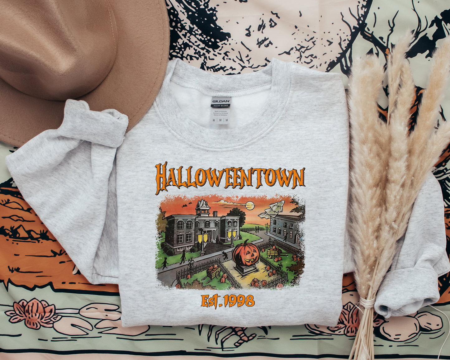 Halloweentown Sweatshirt, Halloween Sweatshirt, Fall Sweatshirt, Spooky Season, Retro Vintage Sweatshirt