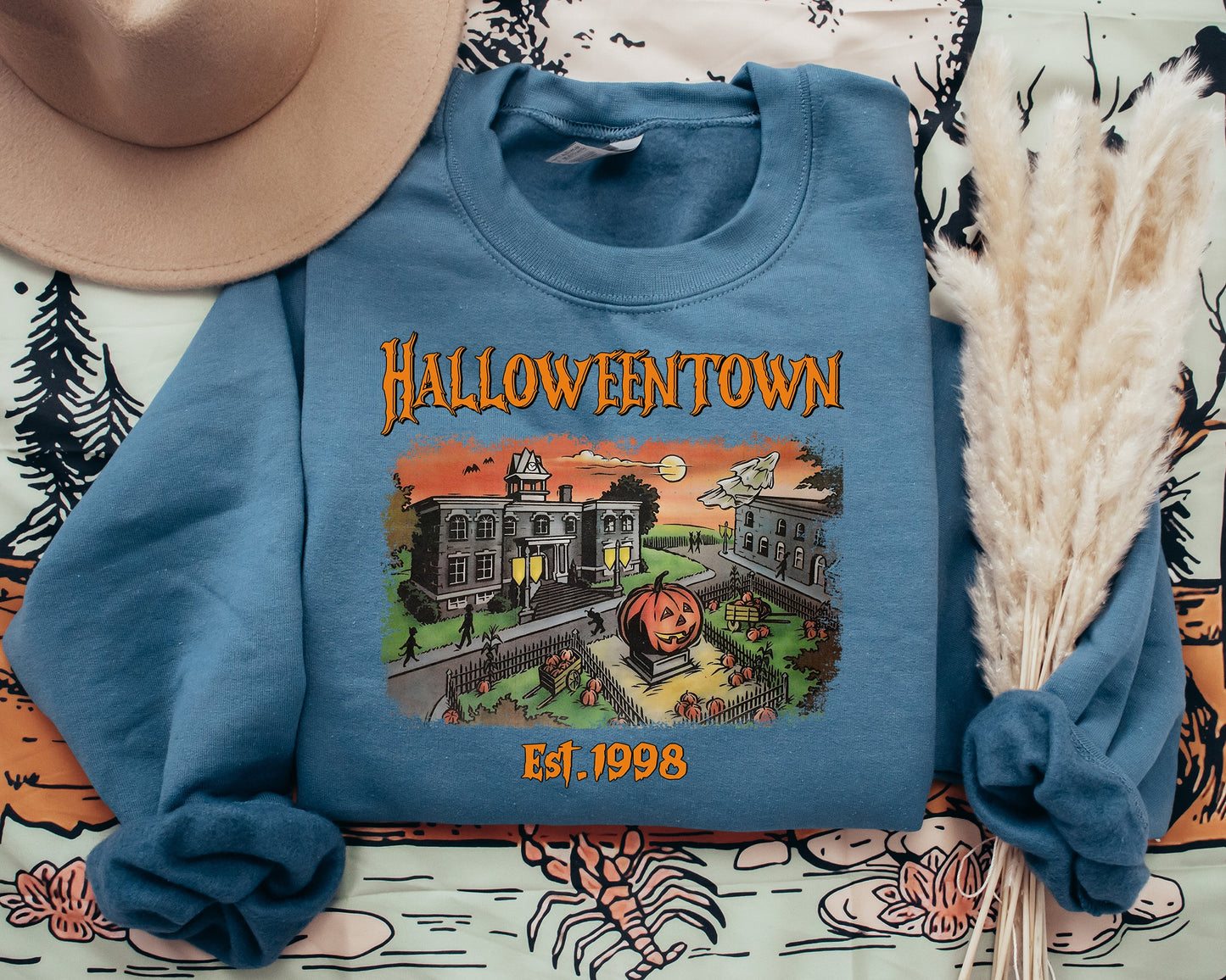 Halloweentown Sweatshirt, Halloween Sweatshirt, Fall Sweatshirt, Spooky Season, Retro Vintage Sweatshirt