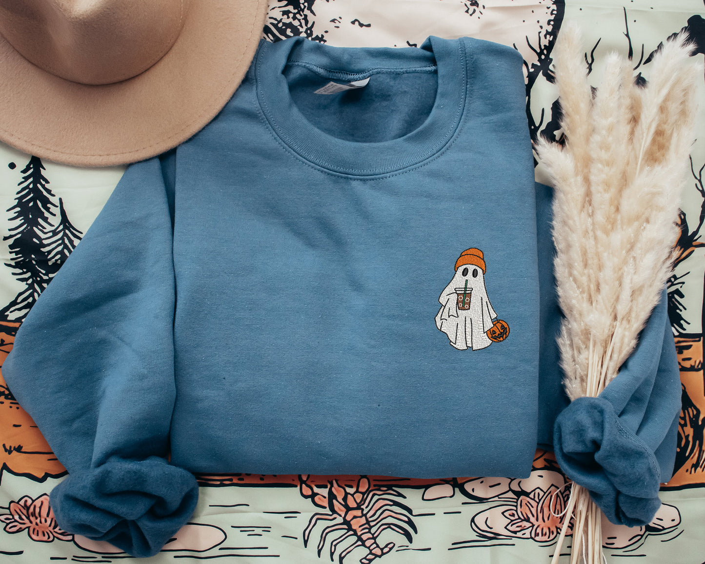 Embroidered Ghost Sweatshirt