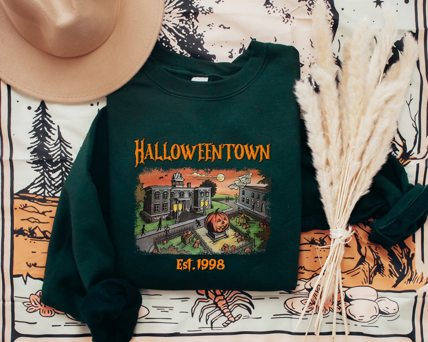 Halloweentown Sweatshirt, Halloween Sweatshirt, Fall Sweatshirt, Spooky Season, Retro Vintage Sweatshirt